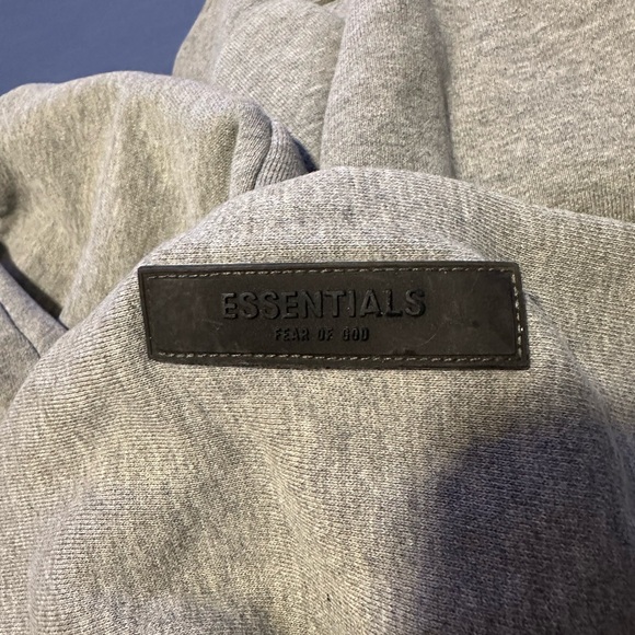 ESSENTIALS Light Gray Pullover Hoodie - Picture 7 of 15